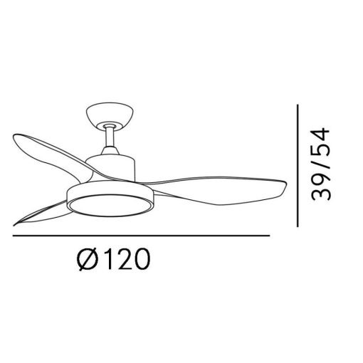 Ventilador DC Hayate 48w 4080lm Blanco