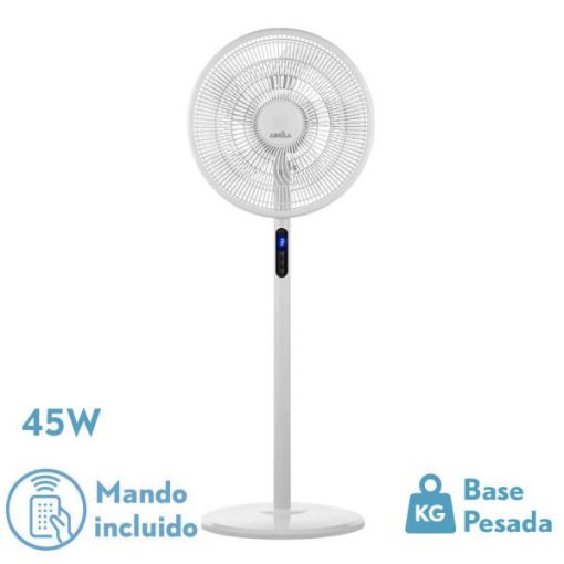 Ventilador de pie Icono Blanco 45w con mando