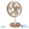 Ventilador de sobremesa 45w Alcañiz Blanco/Haya