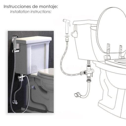 Ducha Bidet wc con válvula