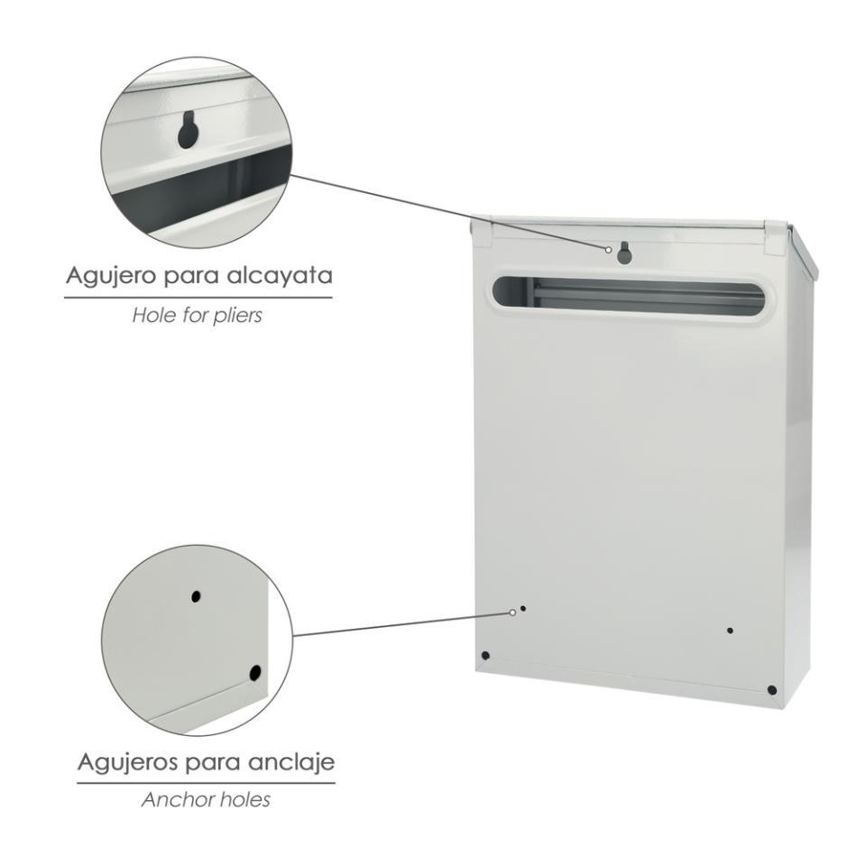 BUZON RESIDENCE 205X70X300mm BLANCO