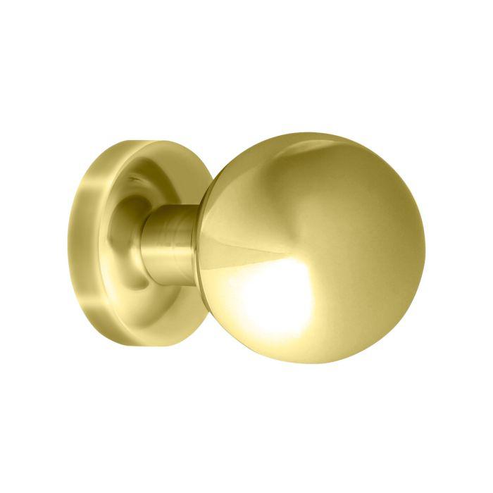 Pomo tirador redondo 70mm latón brillo