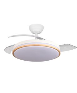 Ventilador Dc Relampago 60w Blanco/haya